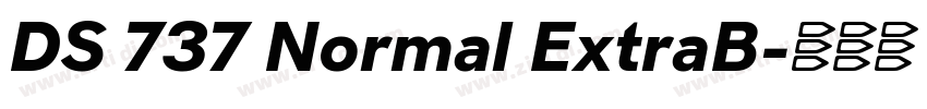DS 737 Normal ExtraB字体转换